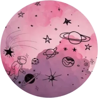 💖 c5e1ef2e luar angkasa, astronaut, planet, bintang, galaksi, kosmos, angkasa whatsapp sticker