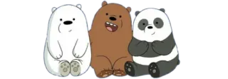 💧 d25ea059 Ice Bear, Grizz, Panda We Bare Bears Kartun, Beruang, Animasi, Komedi, Lucu whatsapp sticker