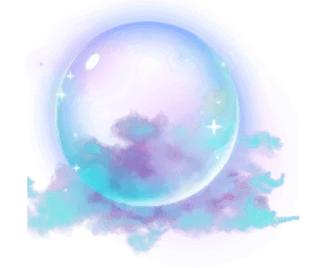 ☸ e2f946b7 sihir, bola, awan, mimpi, fantasi, bintang, luar angkasa, kilau whatsapp sticker