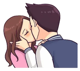 💏 033d9421 поцелуй, пара, романтика, любовь, отношения telegram sticker