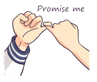 ☺️ 1d79293d Promise me обещание, клятва мизинцем, руки, дружба telegram sticker