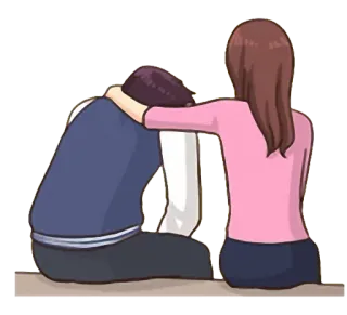 😔 55f9809d поддержка, утешение, сочувствие, дружба, грусть, забота telegram sticker