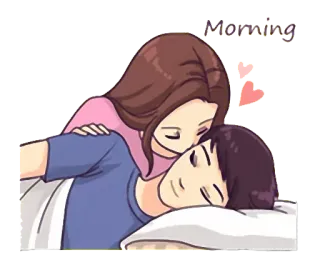 🌞 6f84b044 Morning утро, любовь, пара, поцелуй, отношения telegram sticker