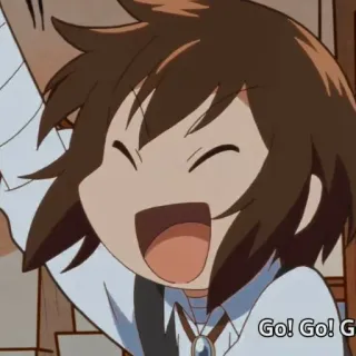 ☠️ 0f21fbaa Go! Go! Go! Anime, Cartone animato, Acclamazione, Entusiasta, Vai, Festa whatsapp sticker