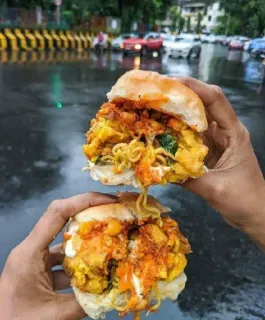 🤩 33a3eb73 nourriture, sandwich, street food, burger, cuisine indienne telegram sticker