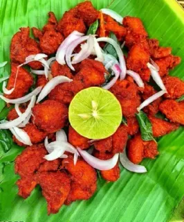 🤩 3a927ad8 nourriture, poulet, oignon, citron vert, feuille de bananier, épicé telegram sticker