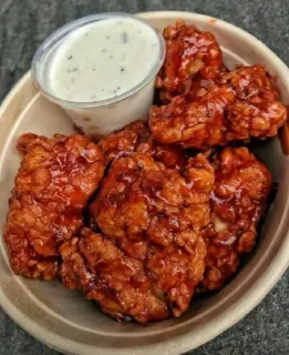 🤩 54390426 nourriture, poulet, ailes, apéritif, sauce telegram sticker