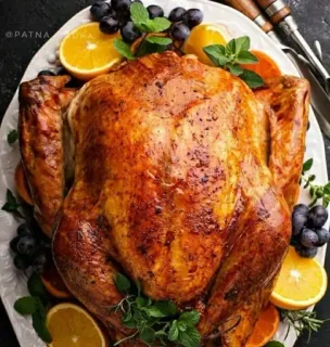 🤩 5ccbf0c6 dinde, nourriture, dîner, fête, thanksgiving, rôti telegram sticker