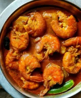 🤩 635a5b4d Foodie Junction nourriture, crevette, crevette, curry, cuisine, indien telegram sticker