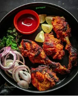 😍 aff2f68b nourriture, poulet, tandoori, cuisine indienne, viande, plat telegram sticker
