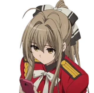 😪 d6f8423a anime, character, uniform, military uniform, girl, phone whatsapp sticker