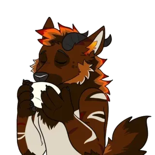 ☕️ 596468ad Furry, Anthro, Lobo, Animal, Fofo, Monstro, Abraço whatsapp sticker