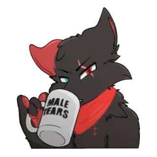 ☕ 7b0aeb27 MALE
TEARS antropomórfico, lobo, cicatriz, bebendo, copo whatsapp sticker