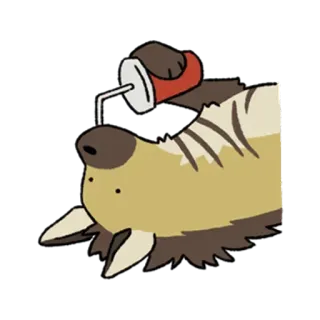 🍹 9406a4a2 animal, bebendo, cachorro, refrigerante, bebida, desenho animado, fofo, engraçado whatsapp sticker