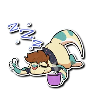 ☕️ aeaf8b1b Zzz dormindo, desenho animado, preguiçoso, cansado whatsapp sticker