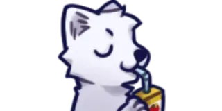 🥤 ba26a815 desenho animado, cachorro, bebida, fofo whatsapp sticker