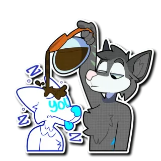 ☕️ c2652ba6 you café, furry, animal, desenho animado whatsapp sticker