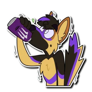 🔥 e0f1ddb2 Furry, Bebendo, Desenho animado, Animal, Bebida whatsapp sticker