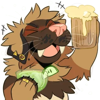 🐕 f5c95e03 cachorro, cerveja, coquetel, peludo, bebendo, álcool whatsapp sticker