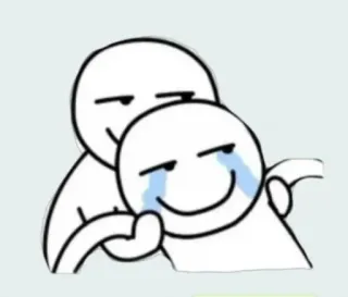 🥲 b75d0a96 ôm, khóc, cảm xúc, hoạt hình, tình bạn, hỗ trợ whatsapp sticker