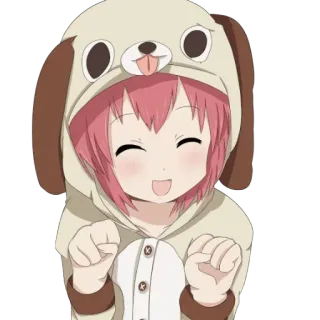 🐶 6221d261 Anime, Garota, Cachorro, Fofo, Desenho animado, Mascote telegram sticker