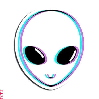 👽 669a7f9b Alien, Extraterrestre, Espaço, Futurista, Ficção científica, Neon, Colorido telegram sticker