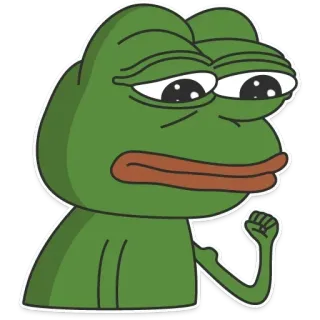 ✊ 8c78569d Pepe the Frog pepe, rana, meme, triste, personaggio whatsapp sticker