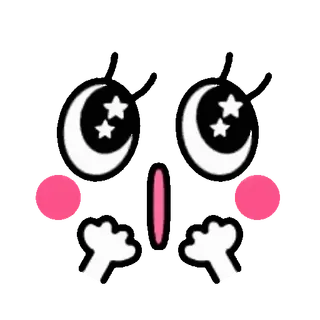 😊 ecfb1882 desenho animado, rosto, olhos, lua, estrelas whatsapp sticker