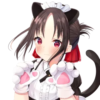 🌈 28c72777 Kaguya Shinomiya Kaguya-sama: Love Is War anime, cat ears, maid, cute, kaguya-sama, love is war telegram sticker