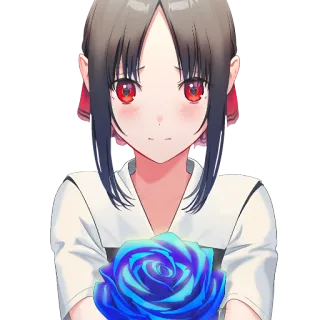 🌈 aa00c14f Kaguya Shinomiya Kaguya-sama: Love Is War anime, kaguya-sama, love is war, kaguya shinomiya, blue rose telegram sticker