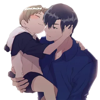 ❤️ 63472c20 พ่อ, ลูกชาย, การ์ตูน, ครอบครัว, น่ารัก, เด็กผู้ชาย, พ่อ whatsapp sticker