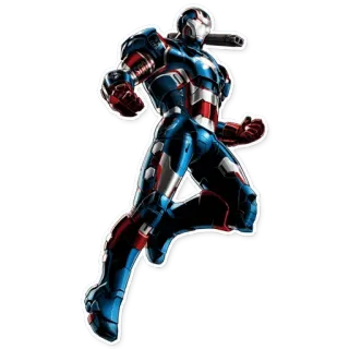 🇺🇸 69ae0eb8 Iron Patriot Iron Patriot, Marvel, superhéroe, armadura, cómic, arma, patriótico telegram sticker