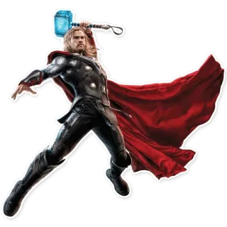 🔨 6c8f8e61 Thor Thor, Marvel, superhéroe, martillo, Mjolnir, acción, cómic, Vengador telegram sticker