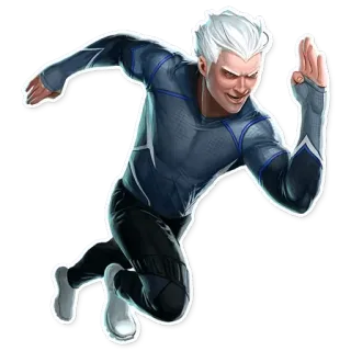 🏃 8663a553 Quicksilver superhéroe, Marvel, velocista, acción, personaje, cómics, corriendo telegram sticker