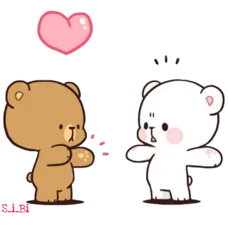 😟 0880583e amour, coeurs, mignon, ours, dessin animé, romantique, affectueux telegram sticker