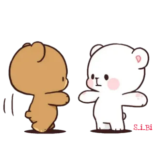 🙂 10757de1 S.I.L.B ours dessin animé, mignon, animé, autocollant telegram sticker