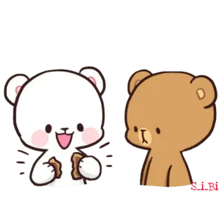 🍪 44a9d2d9 S.L.M mignon, ours, animaux, animation telegram sticker
