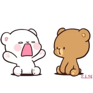 😫 5aa60694 lait, moka, milk and mocha, ours, autocollant, mignon telegram sticker