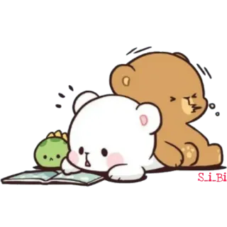 🤧 fc776121 ours, mignon, dessin animé, animal, kawaii, autocollant telegram sticker