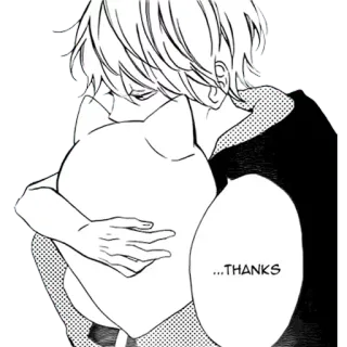 🖤 8d631eed ...THANKS anime, manga, knuffelen, dankbaar whatsapp sticker