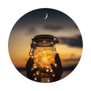 🌟 2c61321a toples, bintang, malam, bulan, tangan, matahari terbenam, siluet whatsapp sticker