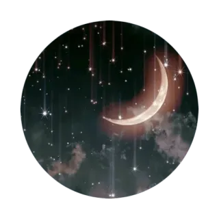 🌙 64cd0c30 malam, bulan, bintang, langit, awan whatsapp sticker