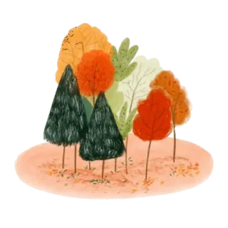 🌲 bcc793a9 pohon, musim gugur, musim gugur, hutan, alam, pemandangan whatsapp sticker