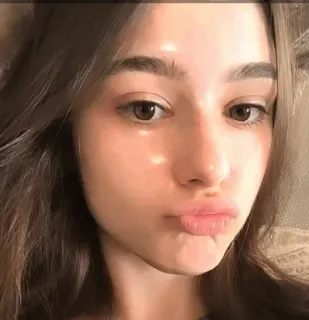 🌙 2d850a72 портрет, лицо, молодая женщина, девушка, селфи, брюнетка, глаза whatsapp sticker