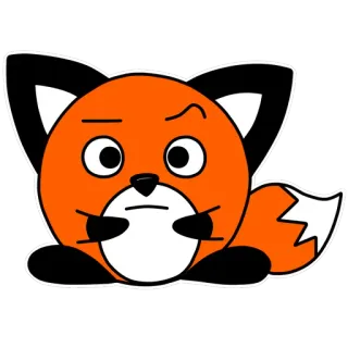 🤨 8cdfb045 rubah, hewan, kartun, lucu, stiker telegram sticker