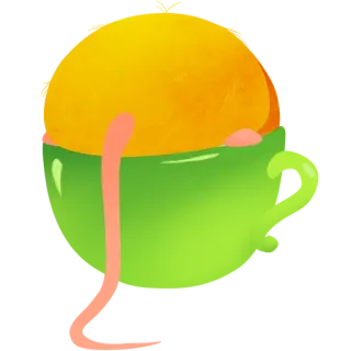 ☕ 5f624f0c スライム, 黄色, 緑, 滴る, ブロブ whatsapp sticker