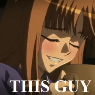 😂 1d9c7e74 THIS GUY anime, character, smiling, this guy telegram sticker