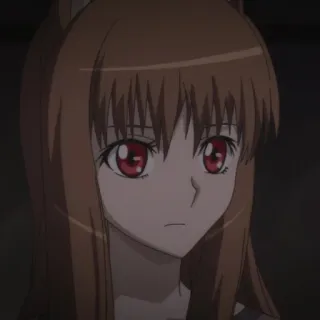 😒 21d35303 Holo Spice and Wolf anime, wolf, ears, Holo, Spice and Wolf, character telegram sticker