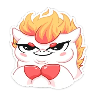 🥺 8376426c unicorno, cartone animato, emoticon, adesivo, animale, pony telegram sticker