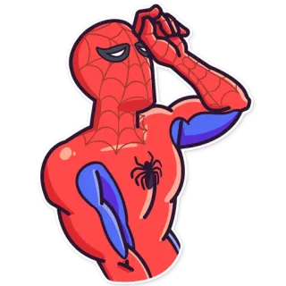 😓 198787e6 Spider-Man super-héros, comics, marvel, spider-man telegram sticker